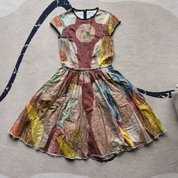 Making the Cut Carnival Painting Cap Sleeves A Line Dress Size XS - Picture 2 of 8